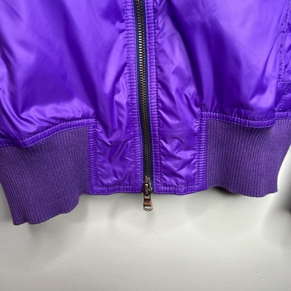 FACONNABLE Women's Size Medium Purple Jacket Lined Pattern Zip Up Button - Picture 8 of 14